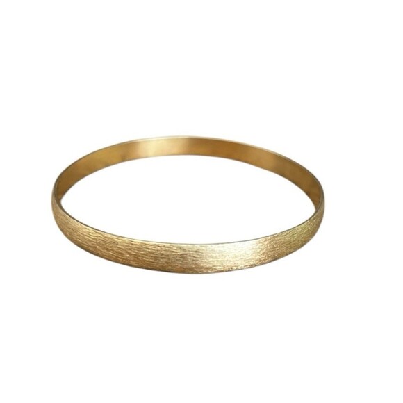 Vintage Gold-Tone Textured Bangle Bracelet by Napier - Picture 1 of 2